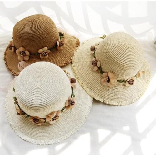 2021 new summer hats for women summer beach straw hat panama beach accessories sombreros de sol wide brim sun chapeau paille cap