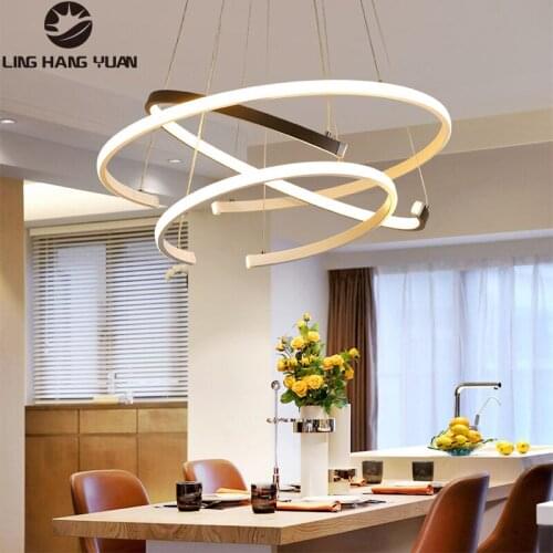 Modern Led Chandelier Luminaires Circle Ceiling Chandelier Lighting For Living room Dining room Kitchen Decoration Light Lustres