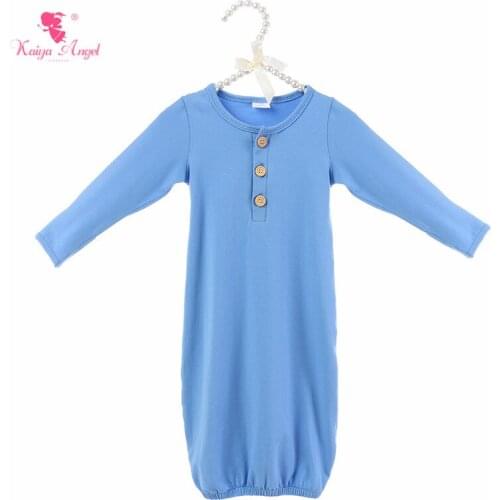 Kaiya Angel Hot Sale Newborn Baby Boy Girl Sleeping Bag Sleepers Long Sleeve Solid Simple Style Summer Autumn Factory Wholesale