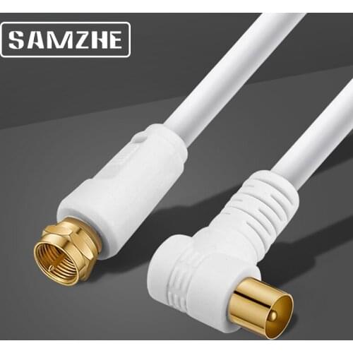 SAMZHE 90 Degree Angle HDTV Cable Antenna Satellite High Definition Video Output RCA Cable
