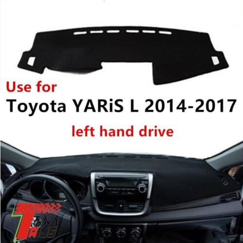TAIJS Factory 3 colors New Design Polyester Fibre Car Dashboard Cover For TOYOTA YARIS L 2014-2017 Left hand drive