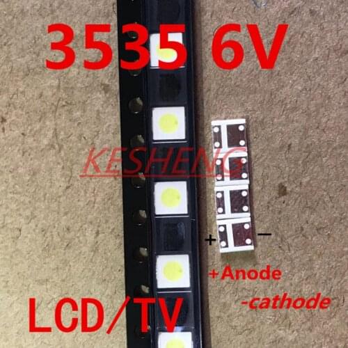 UNI LED Backlit LCD TV 3535 3537 LED SMD Bead Light 1w 6v 3535 1.2w Cool White UNI MSL-638DEZW-E26SC/1000PCS