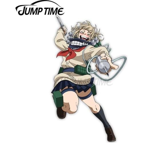 Jump Time 13 x 8.6cm For My Hero Academia BNHA Himiko Toga Personality Creative Car Stickers Vinyl Decal Graffiti Decoration
