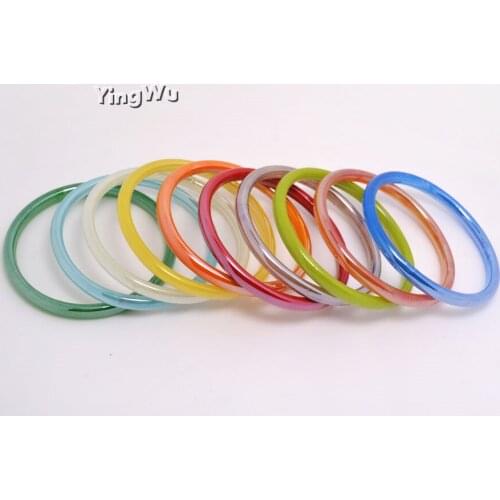 Yingwu Fashion Women Murano Glass Bangle Charm Cuff Jewelry New Charm Jewelry Wedding Party Xmas Gift Wholesale 20pcs Lot