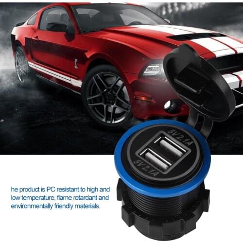 4.2A Dual USB Charger Socket Power Outlet Adapter DC12V/24V Socket Power Outlet For Smartphone Car Boat Marine