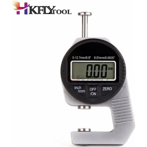 0-12.7mm Portable mini Precise Digital Thickness Gauge Meter Tester Micrometer sharp head thickness measurement tool 0 to 10mm