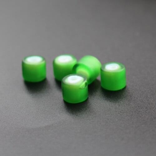30Pieces /lot 8mm*6mm Handmade Lampwork glass beads Pipe beads Green color for jewelry &DIY