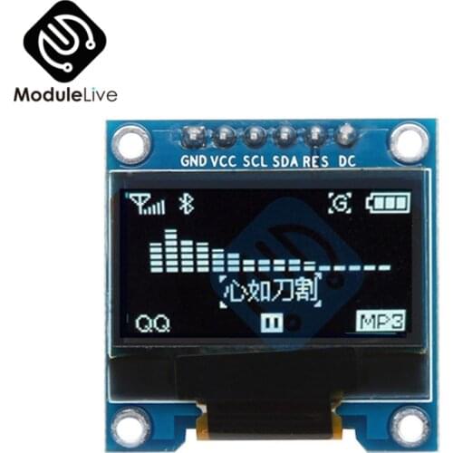 6Pins 0.96 Inch SPI I2C OLED Digital SSD1306 Display 12864 SPI Interface LCD Display Module For Arduino 51 SMT32 I/O