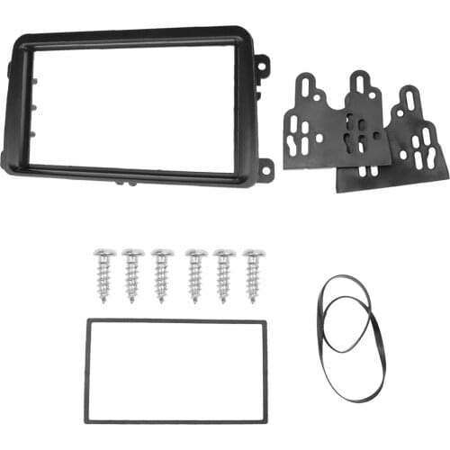 2DIN Car Radio Fascia for VW Touran Caddy Jetta Golf Passat for Skoda Fabia for Seat Leon Stereo Panel Dash Mount Trim Kit Frame