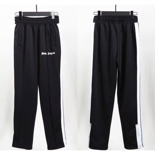 Palm Angels striped side zipper retro campus mens womens sports casual Pants high quality