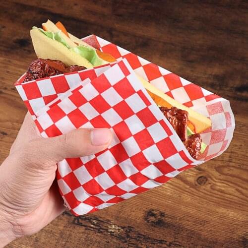 100 Sheets Food Wrapping Paper Deli Basket Liner Grease-Resistant Sandwich Packaging Paper Hamburger Paper Wrap Prevents Stains