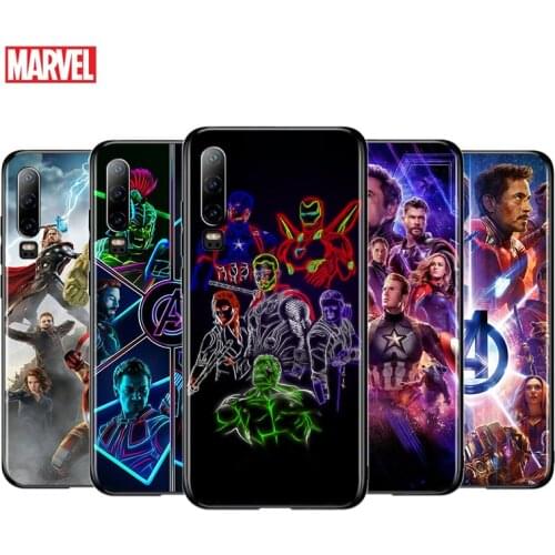 Cool Marvel Avengers For Huawei P40 P30 P20 P10 P9 P8 Lite E mini Pro Plus 5G 2017 2019 Silicone Black Phone Case