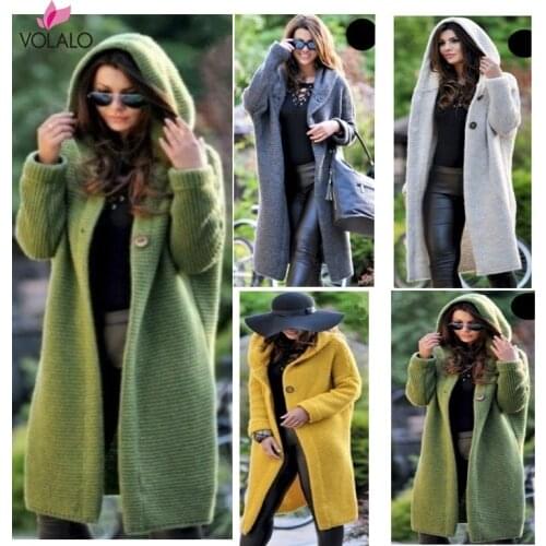 Long Cardigan Women Sweater Autumn Winter Bat Sleeve Knitted Sweater Plus Size Jacket Loose Ladies Sweaters Coat Plus Size