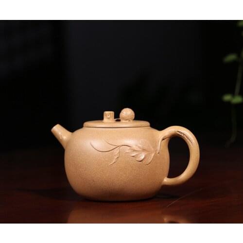 Yixing undressed ore section of mud, persimmon boutique cargo certificate is complete the teapot wholesale flower