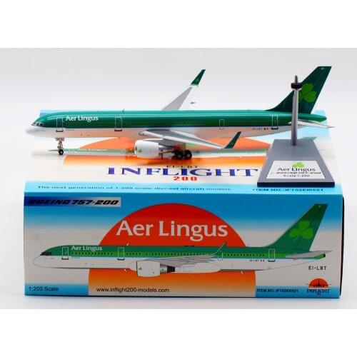 1:200 Alloy Collectible Plane Gift INFLIGHT IF752EI0521 Aer Lingus BOEING B757-200 Diecast Aircarft JET Model EI-LBT With Stand