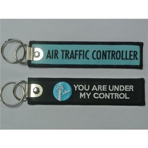 Air Traffic Controller You Are Under My Control Aviation Embroidered Key Chain Keyrings