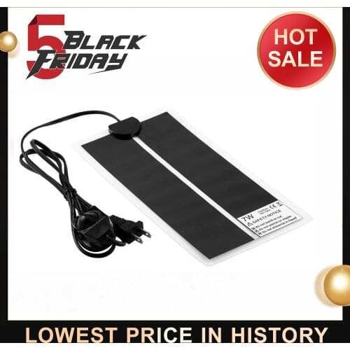 110V 7W Pets Rapid Heating Sheet Reptile Crawler Waterproof Temperature Heating Pad Warmer Mat with Temperature Controller