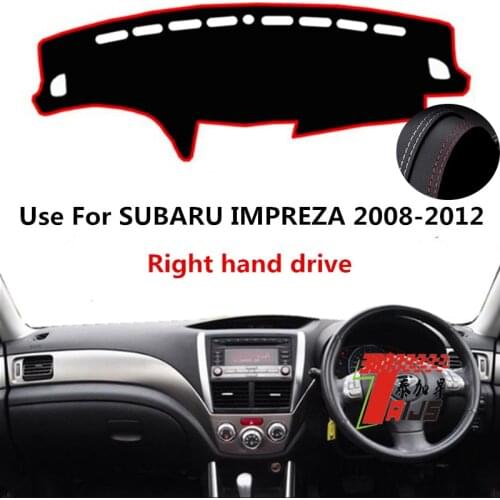 TAIJS Factory Protective Casual Leather Car Dashboard Cover For SUBARU Impreza 2008 2009 2010 2011 2012 Right hand drive