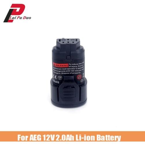 For AEG 12V 2000mAh Li-Ion Replacement Power Tool Battery For L1215, L1215P, L1215R, BS12C, BS12C2, BSS12C