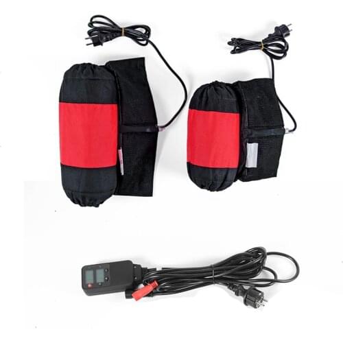 MOTO4U 1 Pair Red 120/180 120/190 120/200 Front and Rear Racing Universal CE Digital Motorcycle Race Tire Warmer Tyre warmer
