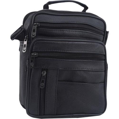 Men Packbage PU Black Solod Color Casual Handbags Outdoor Pouch Coin Shoulder Bags Mini Crossbady 2020 Fashion Male