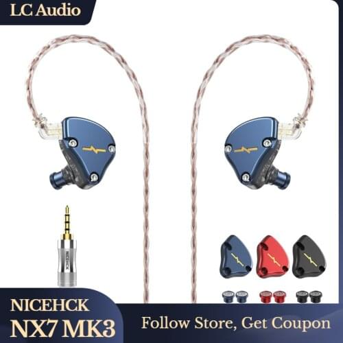 NICEHCK NX7 MK3 4BA+Dual CNT Dynamic+Piezoelectric Hybrid Units HIFI In Ear Earphone Monitor Sport Headphone Music Headset IEM