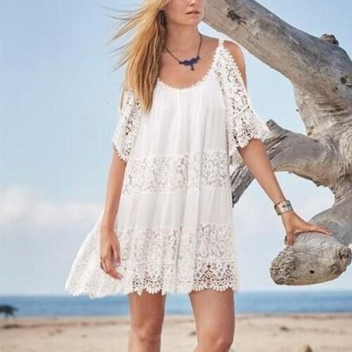 New Lace Cotton Long Beach Cover up Tunic for Beach Maxi Beach Dresses Saida de Praia Sarong Vestido Playa Bikini cover up