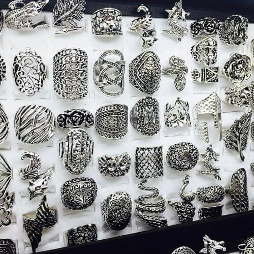 Wholesale lot 50pcs mix styles womens retro Jewelry Rings brand new