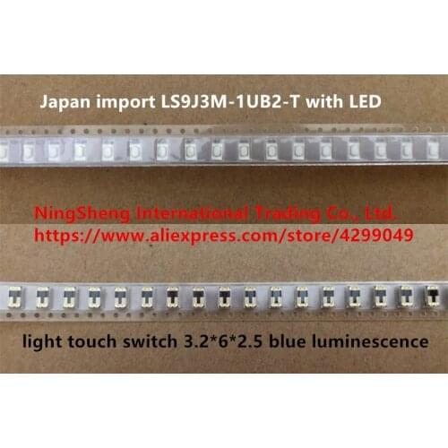 Original new 100% LS9J3M-1UB2-T with LED light touch switch 3.2*6*2.5 blue luminescence