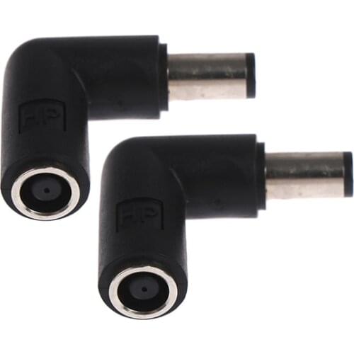 Male To Female DC Power Plug Connector Adapter Converter 90 Angle 7.4*5.0mm For hp notebook Laptop