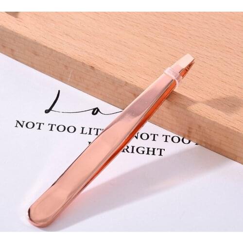 Eyebrow Tweezers Hair Beauty Eyelashes Extensions Eyebrow Slanted Stainless Steel Tweezer Plucker Tip Clip Makeup Tool Brand