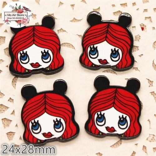 10pcs Resin planar kawaii baby girl flat back Art Decoration Charm Craft DIY hair bow center accessories