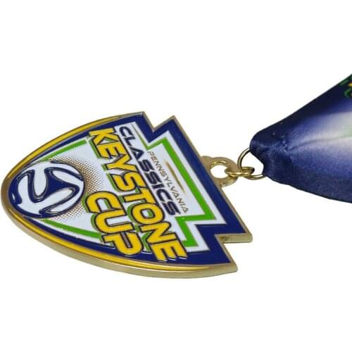 Professional custom football medals promotion plating paint medals