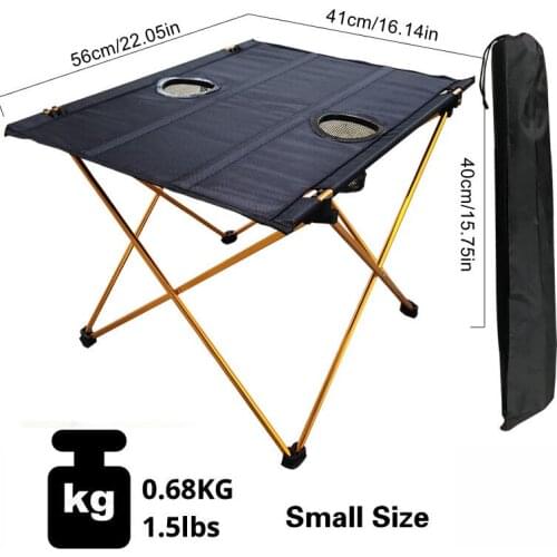 Foldable Fishing Table Ultralight Oxford Cloth Table Camping Table Collapsible Portable with Cup Holders for Camping,Hiking