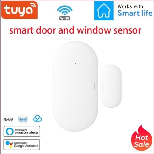 Tuya Wifi Smart Door And Window Sensor Smart Door Open/Closed Detectors, Smartlife APP Window Sensor Work With Alexa,Google Home