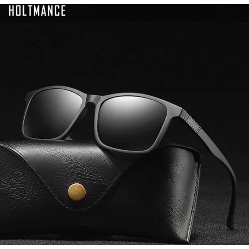 HOLTMANCE NEW Design TR90 Polarized Sunglasses Men Women Driving Square Style Sun Glasses Male Goggle UV400 Gafas De Sol