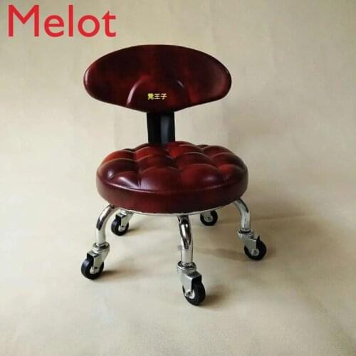 Wheeled Stool Beautiful Seam Floor Cleaning Stool Small Bench Children Toddler Stool Wheels Sofa Stool Low Stool Pulley Stool