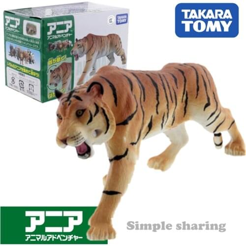 Takara Tomy Tomica Ania Animal Adventure As 30 Tiger Figure Mould Diecast Resin Baby Toys Funny Magic Kids Doll