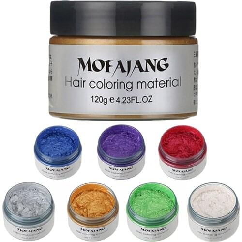 Hair Color Wax Styling Pomade Silver Grandma Grey Temporary Dye Disposable Fashion Festival Celebrate Molding Coloring Mud Cream