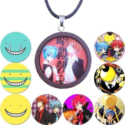 10 Styles Assassination Classroom Japanese Anime Rope Pendant Necklace Black Wood Wooden Gift For Girls Women Drop Shipping ASJS