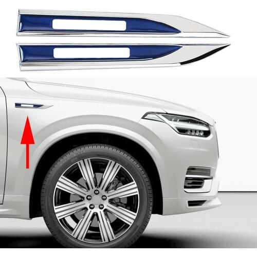 1-20 Pair Motion Blade Side Emblem Badge Fender Sticker 3D For VOLVO V90 C70 C30 XC90 S90 S40 XC40 V40 V60 S80 Car Tuning