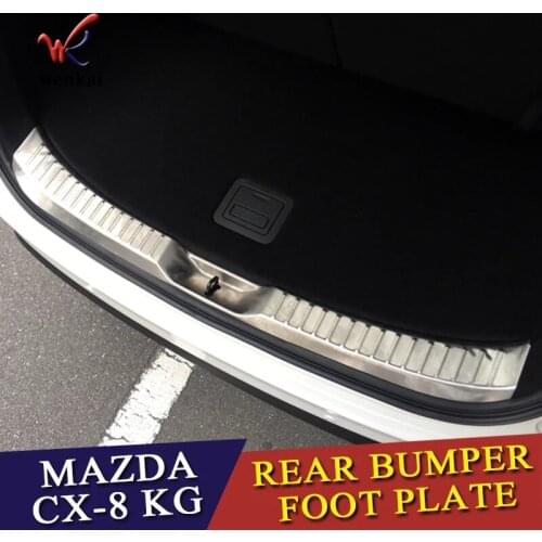 For Mazda CX-8 CX 8 CX8 KG 2018-2021Rear Bumper Door Sill Plate Trunk Garnish Stainless Steel 1pc
