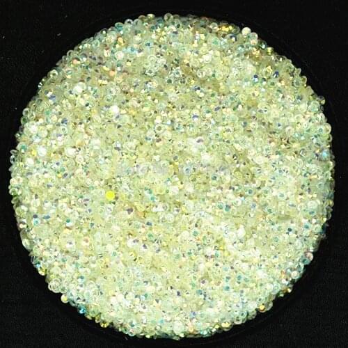 10000 PCS/bag SS6 2.0 mm round resin Transparent color AB drill the Non hotfix flatback rhinestone High quality crystal beads