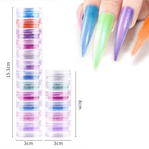 12colors Loose Glitter For Body/Face/Nail/Makeup Glitter Dust Nails Decals Set