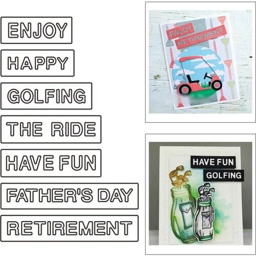 2021 New English Words Enjoy Happy Metal Cutting Dies For Mould Cut Craft Making Label Greeting Card Scrapbooking DIY No Stamps