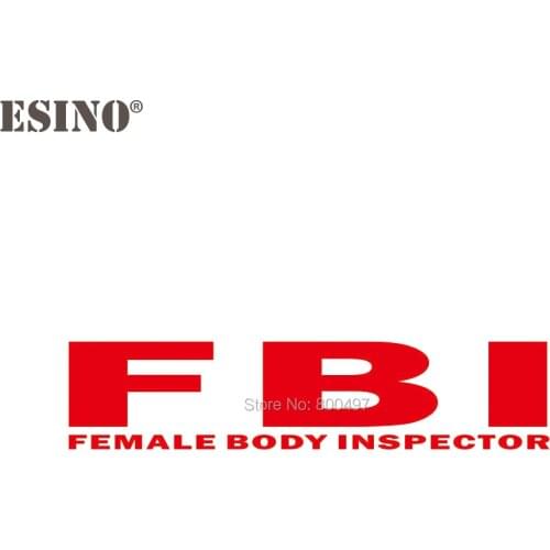 Car Styling Funny Car Accessory Creative FBI Female Body Inspector Vinyl Decal Body Decorative Sticker PVC Carving Decal