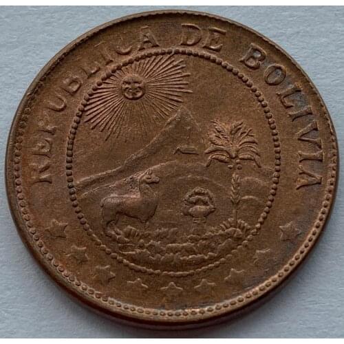 Bolivian 1942 50 Cent Coin 100% Real Original Coin