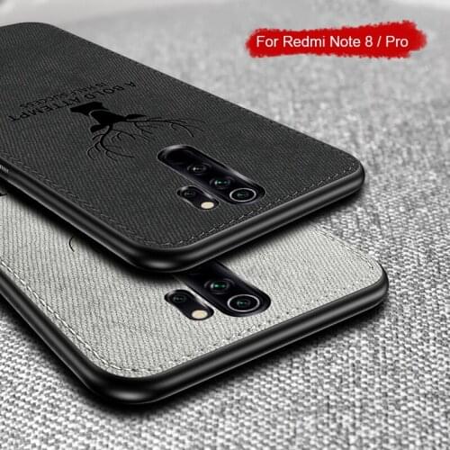 For Redmi Note 8 Pro Case Classic Cloth Fabric Case Soft Frame Cover Cases for Redmi Note 8 Note8 Back Cover Capa