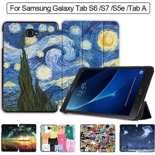 MTT Cartoon Graffiti Case For Samsung Galaxy Tab A A6 10.1 inch T580 T585 T580N PU Leather Flip Cover Tablet Protective Funda