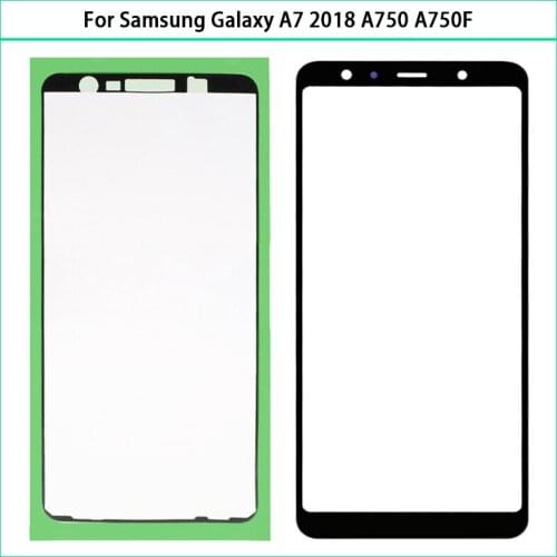 For Samsung Galaxy A7 2018 A750 A750F A750FN A750G A750GN Touch Screen LCD Front Outer Glass Lens Glass Panel + Adhesive Replace